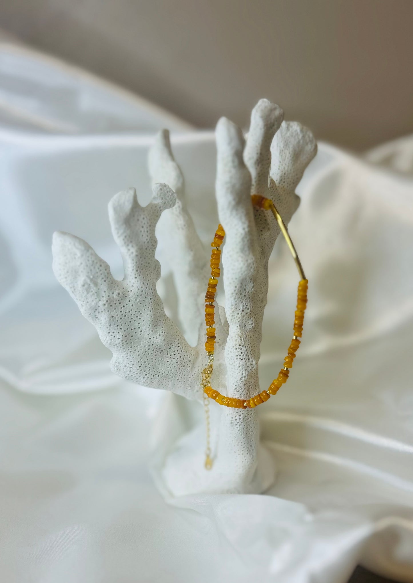bracelet de cheville orange